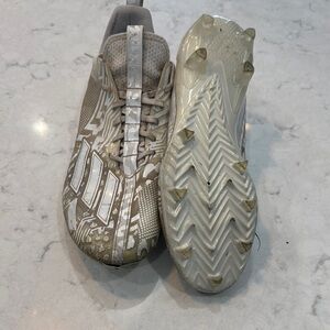 Adidas Tan and White Cleats